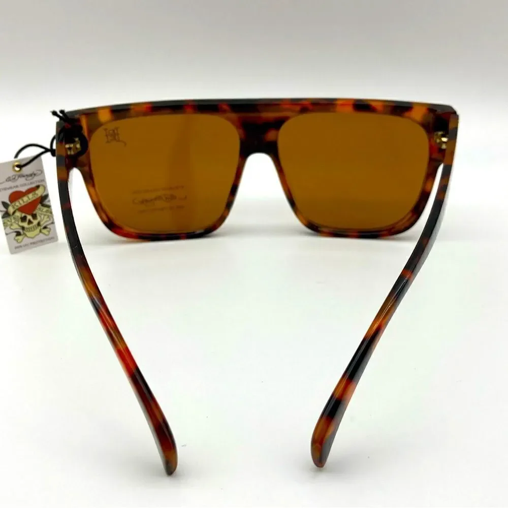 NWT Ed Hardy Immortals Style Shiny Tortoise Unisex Sunglasses